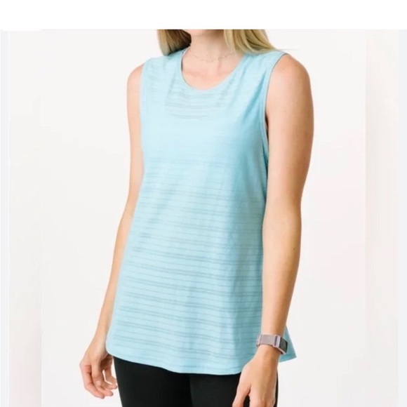ZYIA Active Sky Blue Luxe Muscle Relaxed Fit Tank Top Women’s Size XXL - Picture 5 of 9